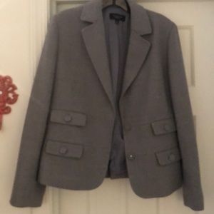 Gray wool blazer, Talbots